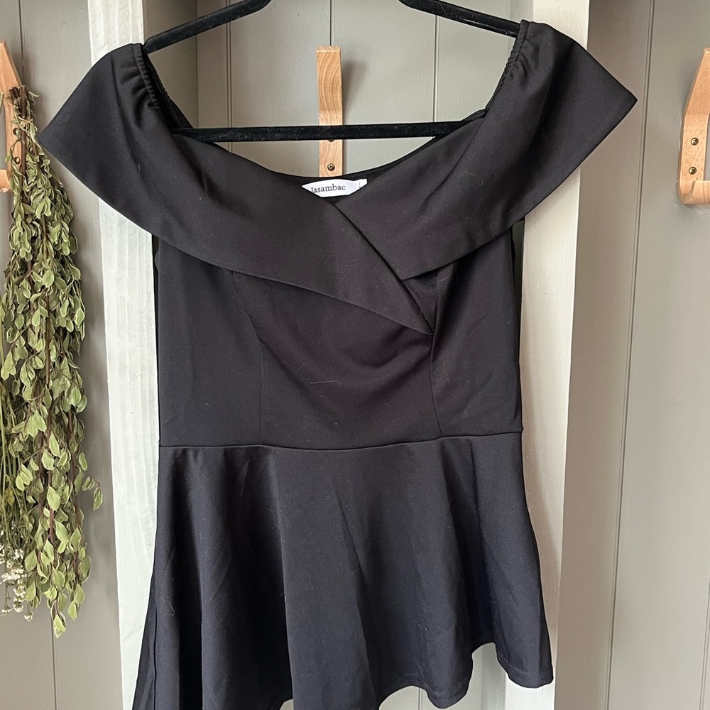 Elegant Black Off-Shoulder Top